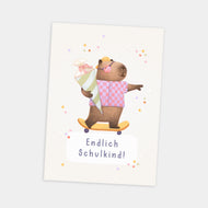 Postkarte Einschulung Capybara