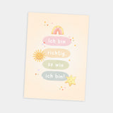 Postkarte Einschulung Affirmationsspruch