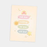 Postkarte Einschulung Affirmationsspruch