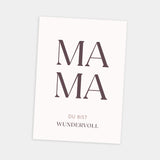 Postkarte Family "Mama - du bist wundervoll"