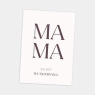 Postkarte Family "Mama - du bist wundervoll"
