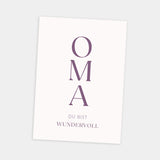 Postkarte Family "Oma - du bist wundervoll"