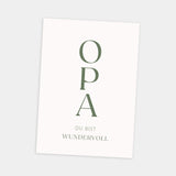 Postkarte Family "Opa - du bist wundervoll"