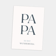 Postkarte Family "Papa - du bist wundervoll"