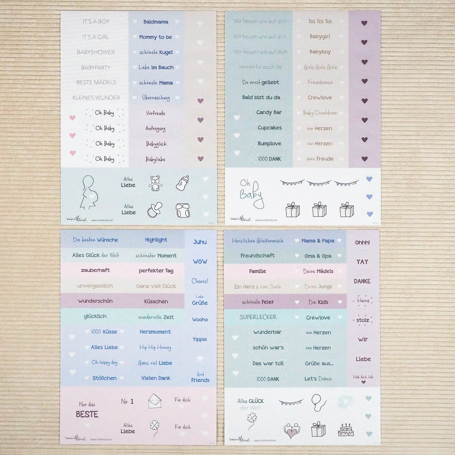 Sticker Set "Babyshower"