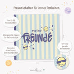Schulfreundebuch Streifen Blau