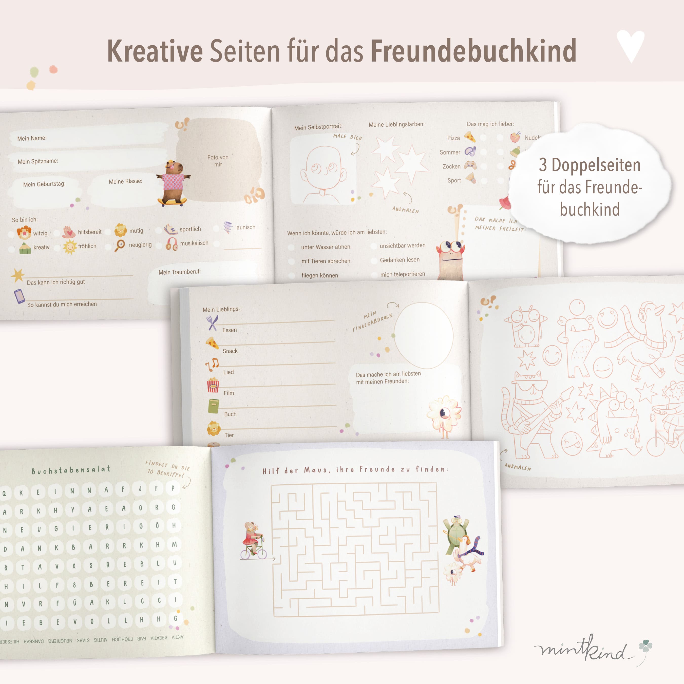 Freundebuch für die Schule Monster