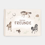 Freundebuch im Pferde-Design Beige