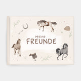 Freundebuch im Pferde-Design Beige