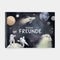 Freundebuch im Weltall-Design Blau