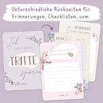 Meilensteinkarten Schwangerschaft Rosa