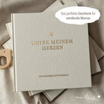 Schwangerschaftstagebuch - Leinen beige