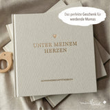 Schwangerschaftstagebuch - Leinen beige