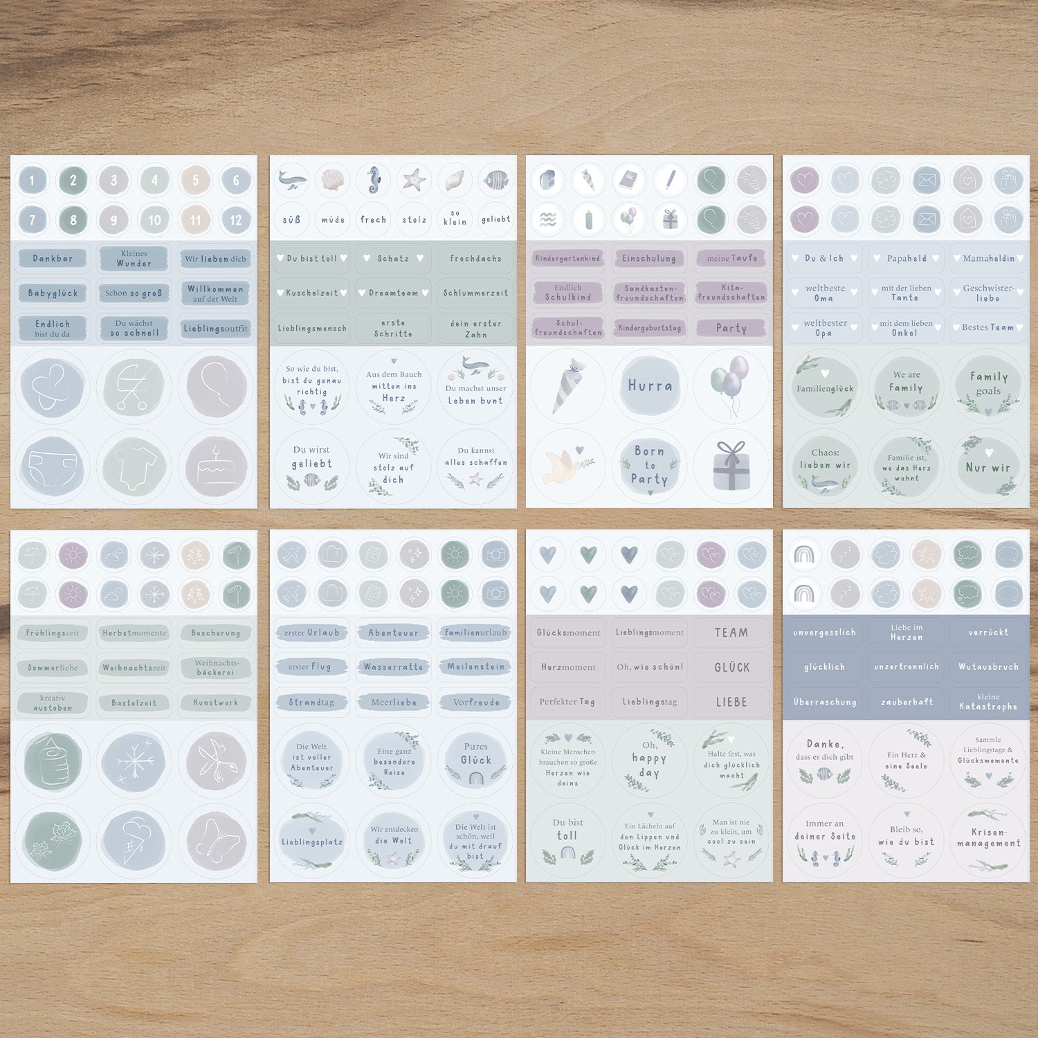 Babyalbum Sticker Set Wald