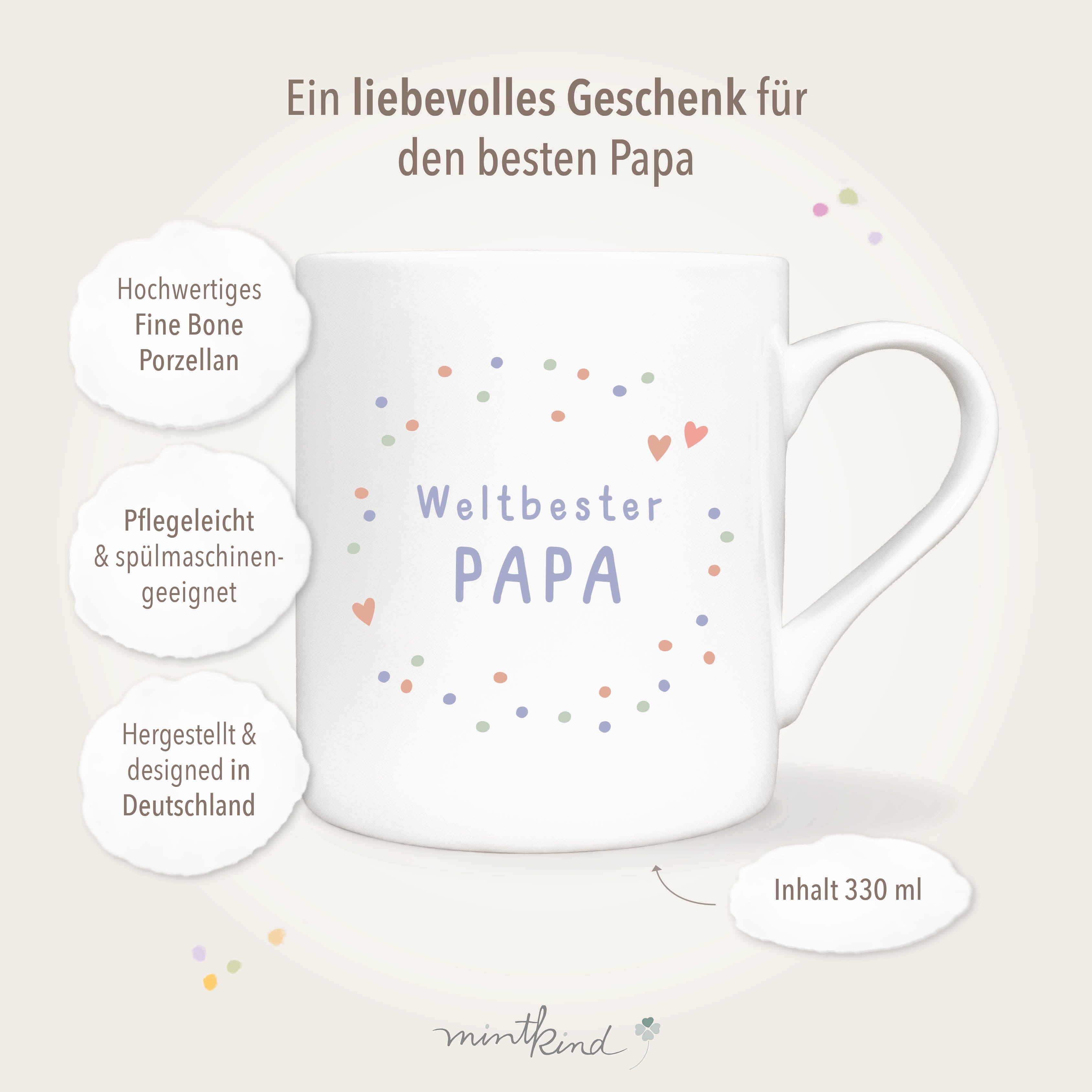 Kaffeebecher weltbester Papa zum Verschenken