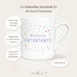 Kaffeebecher weltbeste Patentante zum Verschenken