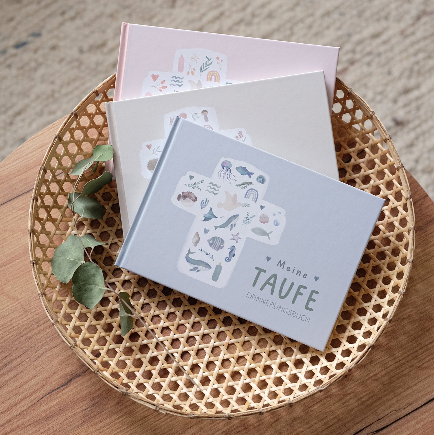 Erinnerungsbuch Taufe beige