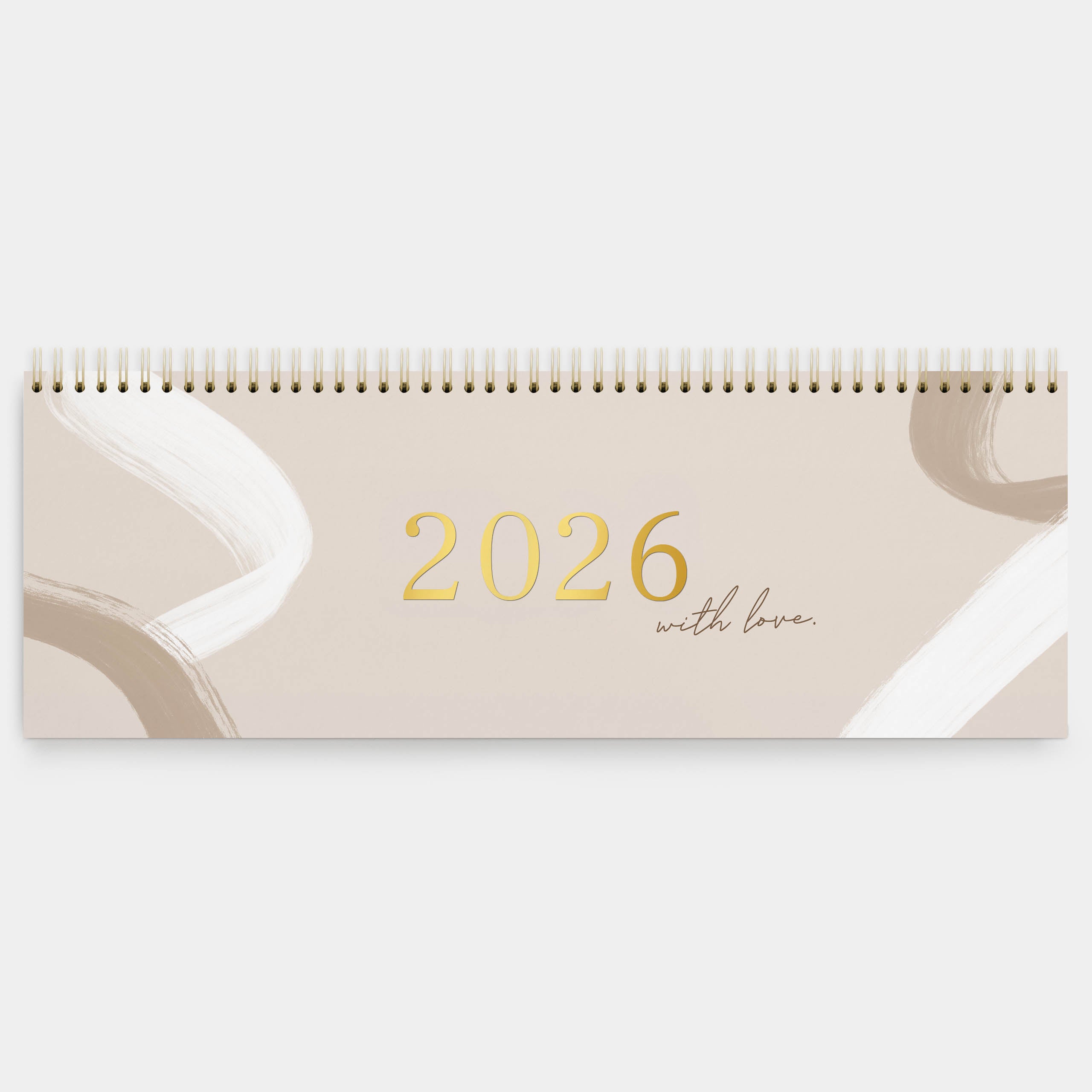 Tischkalender 2026 Beige