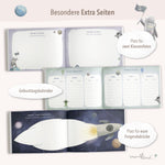 Freundebuch im Weltall-Design Beige