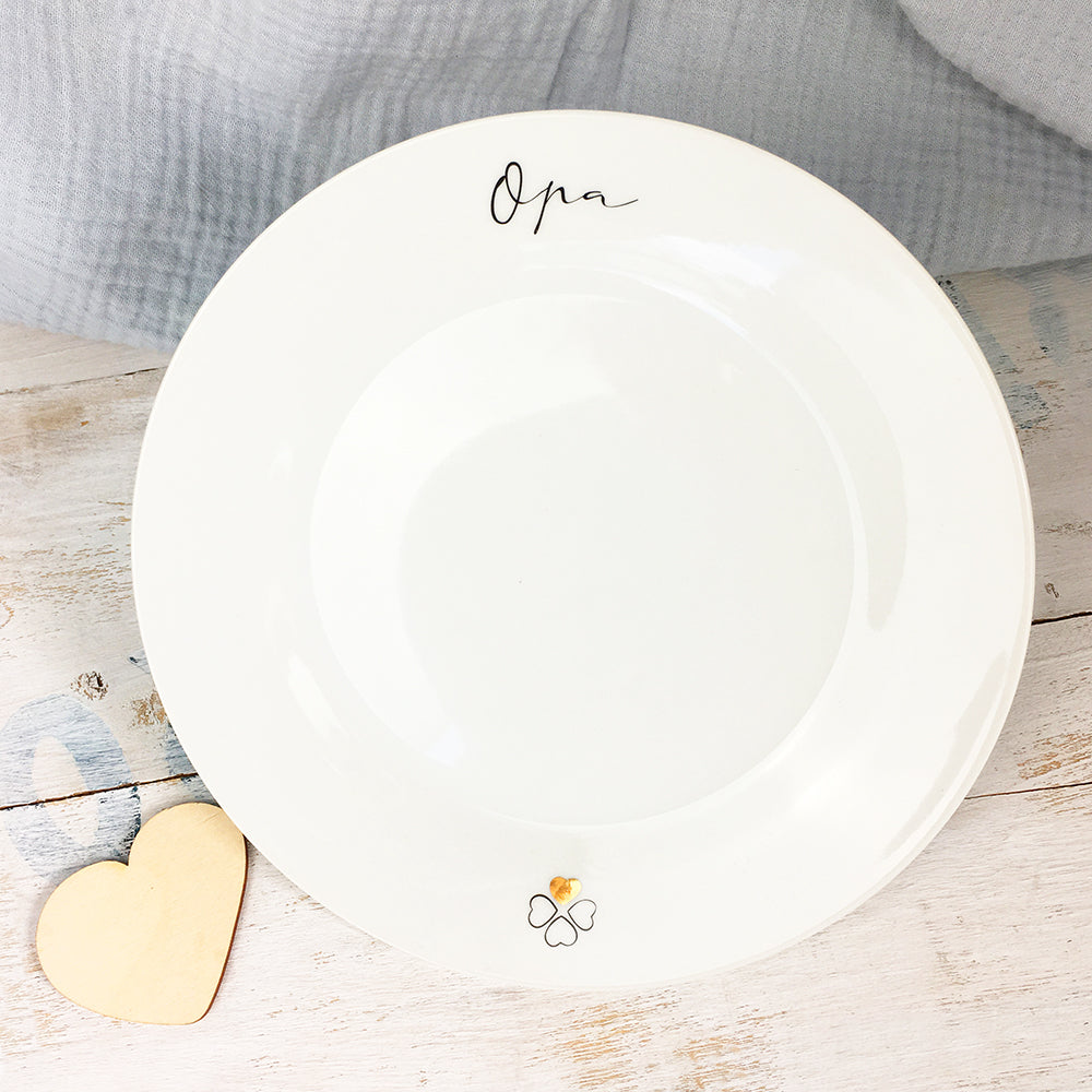 Porzellan Teller Opa