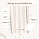 Notebook Streifen Beige