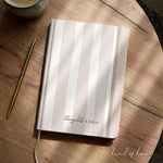 Notebook Streifen Beige