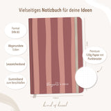 Notebook Streifen Rot
